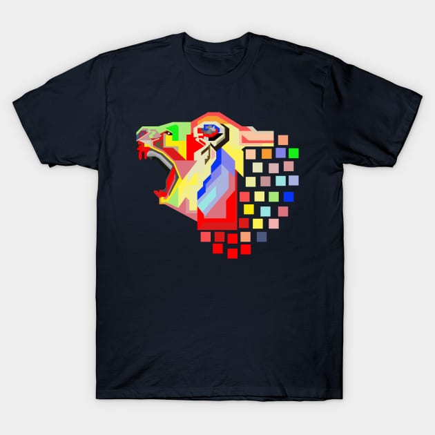 Abstract bear T-Shirt by Alanpriyatnaa